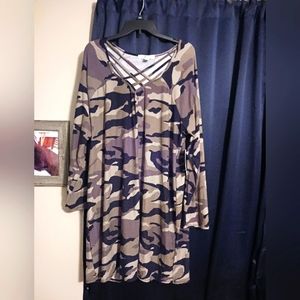 Camo dress, eye candy, 3X